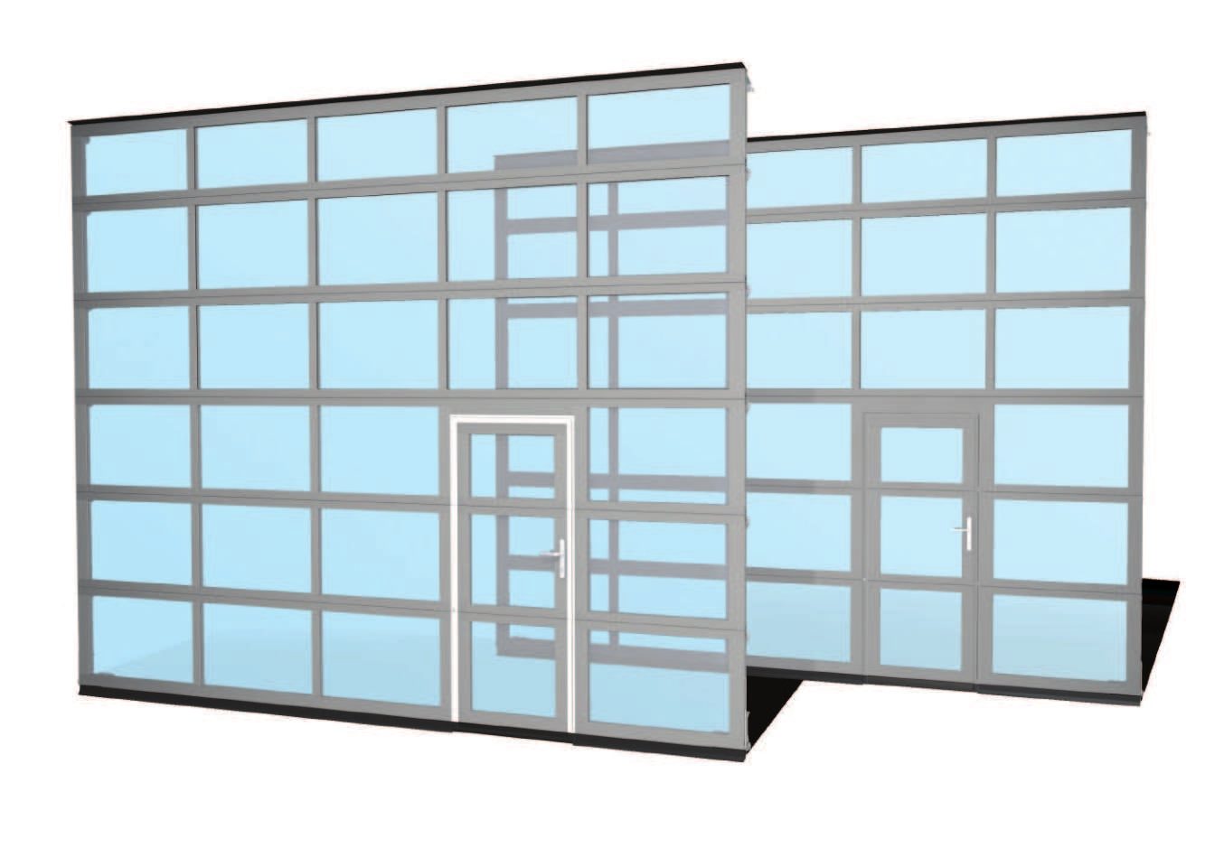 Ușă VETROSEK fără profile verticale, showroom